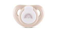 Set 2 suzete din silicon moale Mellow Rose cu capac 0 luni+
