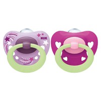 Set 2 suzete Nuk Signature Night Silicon 0-6 luni M1 mov - 1
