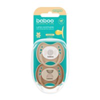 Set 2 suzete rotunde din latex Calmy Baboo Maro 0 luni+ - 4