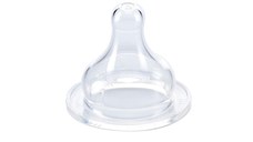 Set 2 tetine silicon pentru biberon cu gat larg debit variabil