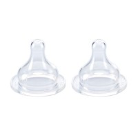 Set 2 tetine silicon pentru biberon cu gat larg debit variabil - 2