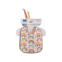 Set 3 bavete bumbac si peva 23 x 20 cm inchidere cu snur unisex - 4