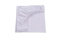 Set 3 cearsafuri bleu alb si model rachete si planete + protectie impermeabila patut 90x4050 cm - 1