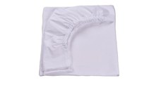 Set 3 cearsafuri bleu alb si model rachete si planete + protectie impermeabila patut 90x4050 cm
