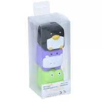 Set 3 jucarii de baie Eddy Toys pinguin hipopotam broscuta - 1