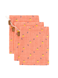 Set 3 manusi de muselina pentru baie model Summer Fruit - 3