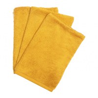 Set 3 manusi pentru baie din bambus Ocru - 1