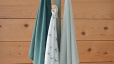 Set 3 museline Beaba bumbac organic 70x70 cm jurassic green