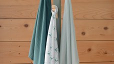 Set 3 museline Beaba bumbac organic 70x70 cm jurassic green