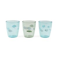 Set 3 pahare Yummy Done by Deer Happy Clouds green - 1