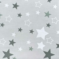 Set 3 piese New Baby Baby Nest cu paturica si pernuta WhiteGrey stars - 4