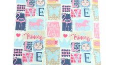 Set 3 piese paturica cu cearsaf si pernuta 120x60 cm Princess