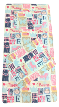 Set 3 piese paturica cu cearsaf si pernuta 120x60 cm Princess - 2