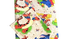 Set 3 piese paturica cu cearsaf si pernuta 140x70 cm Aiurila pe bej