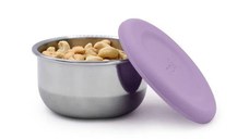 Set 3 recipiente mini Melii roz mov gri din inox cu capac silicon