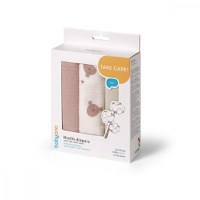 Set 3 scutece din muselina super soft 70x70 cm Babyono multicolor 03 - 5