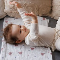 Set 3 scutece din muselina super soft 70x70 cm Babyono multicolor 03 - 10