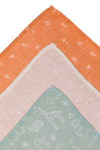 Set 3 scutece Fillikid din muselina 75x75cm cu design - 3