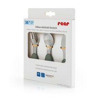 Set 3 tacamuri din otel inoxidabil Reer, manere din silicon, fara BPA, lavabile in masina de spalat vase - 1
