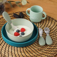 Set 3 tacamuri din otel inoxidabil Reer, manere din silicon, fara BPA, lavabile in masina de spalat vase - 2