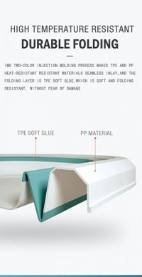 Set 4 in 1 Little Mom Grey cu cadita pliabila cu termometru display digital incoporat, reductor anatomic pentru bebelusi, galetusa pliabila si recipient pentru clatire pliabil cu maner, non-toxice, fara BPA - 2