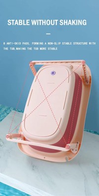 Set 4 in 1 Little Mom Grey cu cadita pliabila cu termometru display digital incoporat, reductor anatomic pentru bebelusi, galetusa pliabila si recipient pentru clatire pliabil cu maner, non-toxice, fara BPA - 9