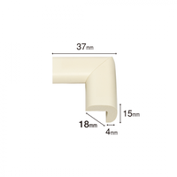 Set 4 protectii colturi pentru mobila Car Boy Safety Galben din spuma 18x37x15x4 - 1