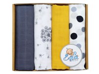 Set 4 scutece din muselina 60x80 cm Eco Box 1693 - 1