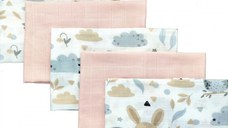 Set 5 batistute din bumbac pentru copii 38x38 cm Pastel