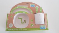 Set 5 piese alimentatie Crazy Animals Crocodil - 1