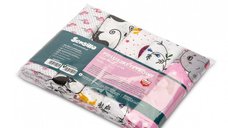 Set 5 scutece tetra Sensillo Girl 70x80 cm,din bumbac ecologic cu imprimeu colorat,absorbante si moi