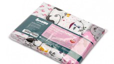 Set 5 scutece tetra Sensillo Girl 70x80 cm,din bumbac ecologic cu imprimeu colorat,absorbante si moi