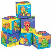 Set 6 cuburi moi pentru baie Playgro cu animalute marine - 5