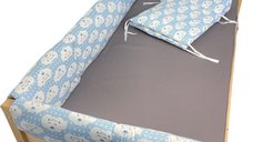 Set aparatori laterale Maxi pentru pat Montessori 160x200 cm Nori Zambareti albastru