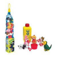 Set baloane de sapun Bubbelix 5 figurine vesele mini Pustefix bubble Toys animale companie - 1
