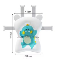 Set cadita pliabila pentru copii Little Mom Dino Pink, cu pernuta bebelusi detasabila, termometru display digital incorporat, dop scurgere, picioruse antiderapante, design ergonomic,80 x 50 x 24 cm - 3