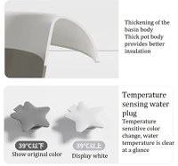 Set Cadita pliabila pentru copii, Little Mom Royal Grey, termometru incorporat si suport anatomic cu tetiera inclus, dimensiune 24 x 92 x 51 cm - 4