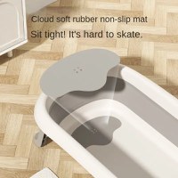 Set Cadita pliabila pentru copii, Little Mom Royal Grey, termometru incorporat si suport anatomic cu tetiera inclus, dimensiune 24 x 92 x 51 cm - 5