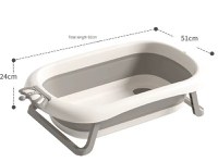 Set Cadita pliabila pentru copii, Little Mom Royal Grey, termometru incorporat si suport anatomic cu tetiera inclus, dimensiune 24 x 92 x 51 cm - 8