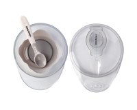 Set castron cu ventuza si lingurita KikkaBoo Beige,capacitate 250ml,fara bpa,compartiment pentru lingurita - 2