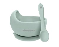 Set castron si lingurita din silicon KikkaBoo Yummy Mint - 1