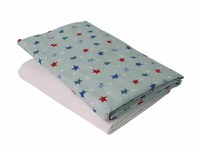 Set cearceafuri Stelute somnoroase patut bebelus 70x140 cm cu elastic din bumbac - 6