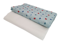 Set cearceafuri Stelute somnoroase patut bebelus 70x140 cm cu elastic din bumbac - 3