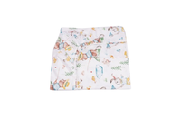 Set complet 7 piese lenjerie si aparatori patut 120x60 cm din bumbac model iepurasi galbeni - 1