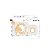 Set complet de masa cu 5 piese Giraffe Party mustard - 1