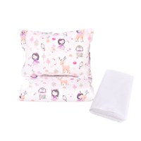 Set complet lenjerie 5 piese pentru patut incastrabil model fetite - 3