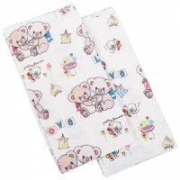 Set de 2 cearsafuri pt pat de 120x60 cm din finet cu elastic pe colturi - 8