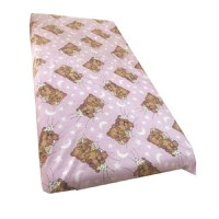 Set de 2 cearsafuri pt pat de 120x60 cm din finet cu elastic pe colturi - 9