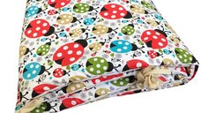 Set de aparatori pufoase h35 pat 120x60 cm DeLuxe Buburuze colorate