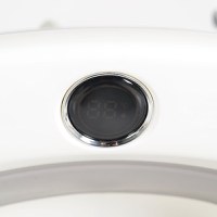 Set de baie 2 in 1 pentru copii, Little Mom, cu masuta de infasat, Salteluta cu masuratoare integrata, cadita cu termometru digital incorporat, dimensiune 54 x 83 x 93 cm, Grey - 6